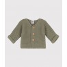 PETIT BATEAU Cardigan tricot, kaki