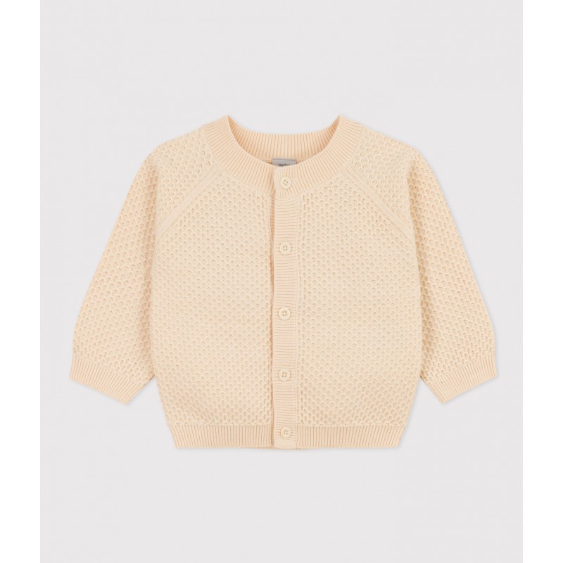 PETIT BATEAU Cardigan en tricot, beige