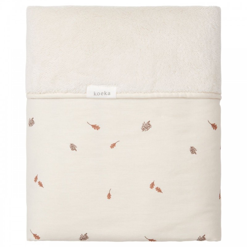 KOEKA Couverture berceau réversible forest 75x100cm, warm white