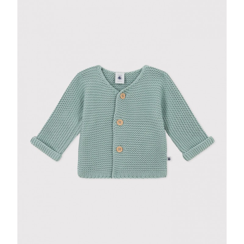 PETIT BATEAU Cardigan en tricot, vert paul