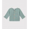 PETIT BATEAU Cardigan en tricot, vert paul