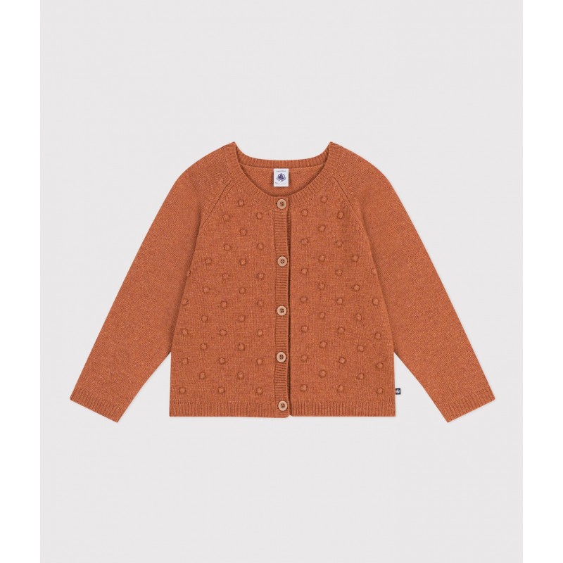 PETIT BATEAU Cardigan en laine, Marron