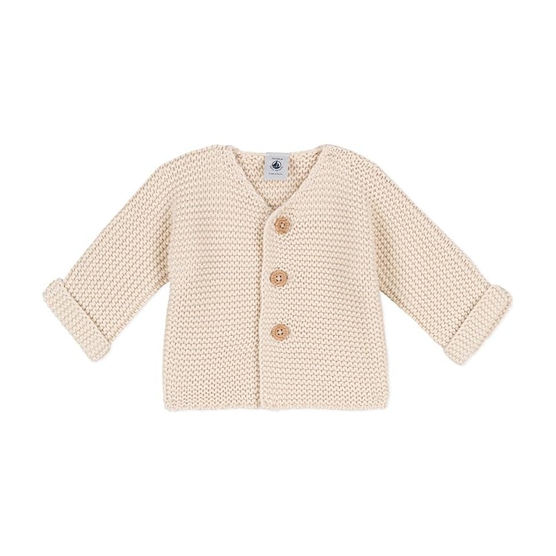 PETIT BATEAU Cardigan en tricot, ivoire