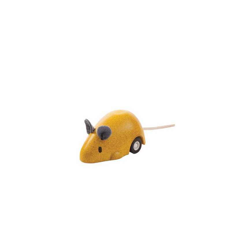 PLANTOYS Souris à roulettes jaune