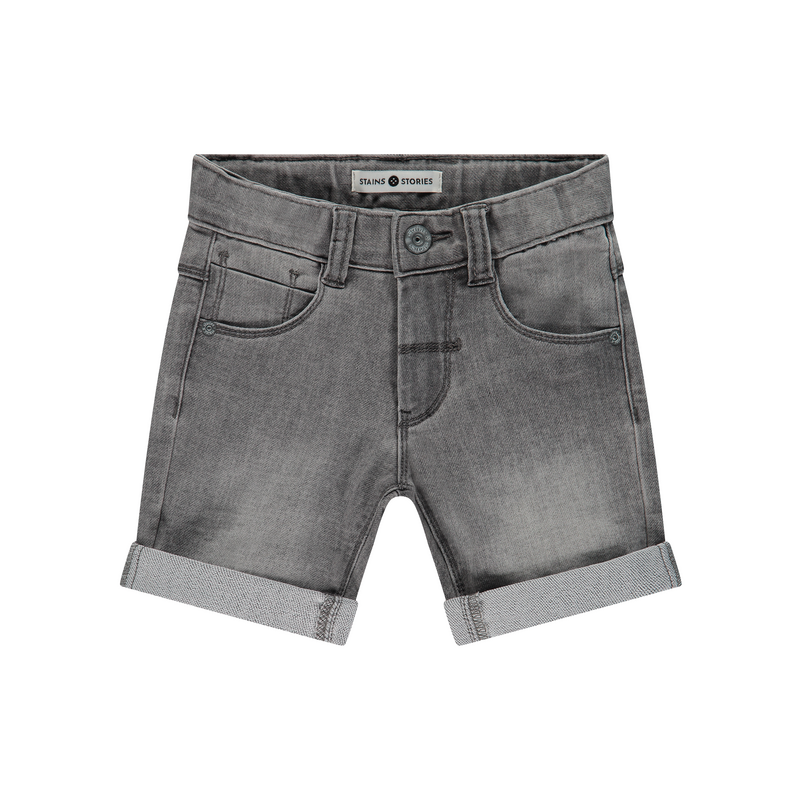 BABYFACE Short, Mid grey denim