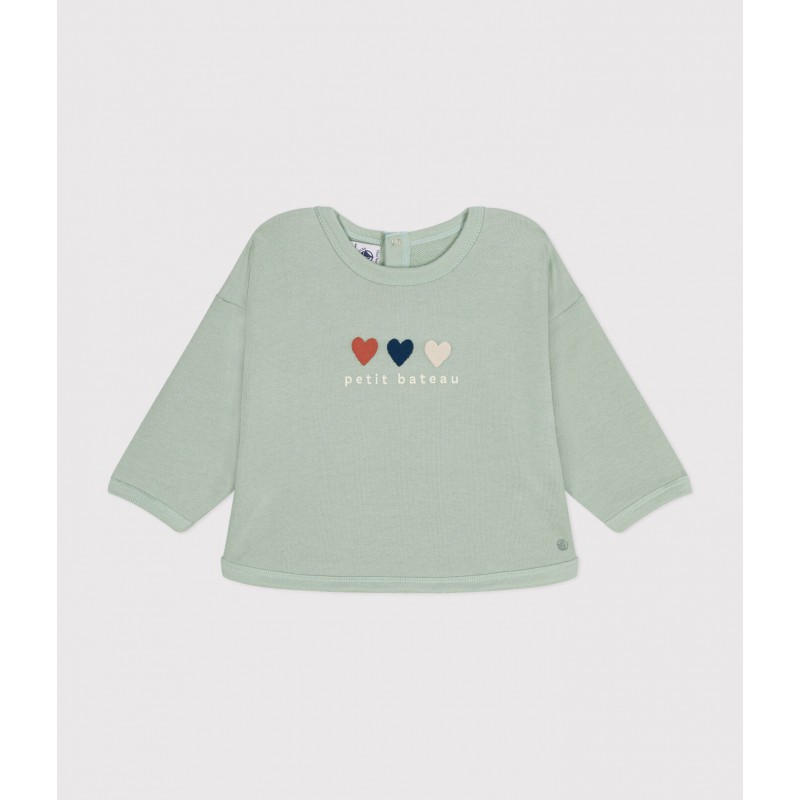 PETIT BATEAU Sweatshirt en molleton, coeurs