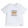 GYMP T-shirt "happiness comes in waves", white