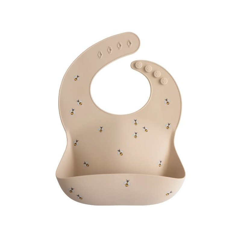 MUSHIE Bavoir silicone, Abeilles