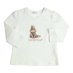 GYMP T-shirt "Sweet little fox girl", off white