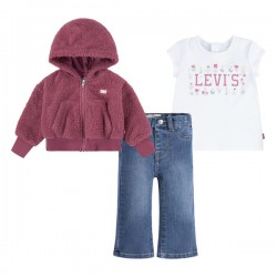 LEVI'S Ensemble Jean + T-Shirt + Pull, Rose Wine