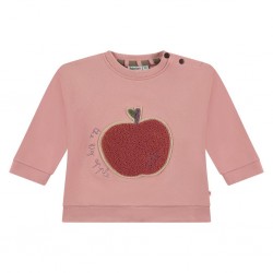 BABYFACE Sweat pomme, rose poudré