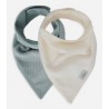 JOLLEIN Bandana (lot de 2), velvet rib sea green/ivory