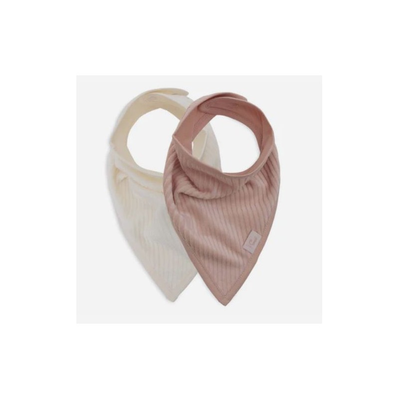 JOLLEIN Bandana (lot de 2), velvet rib wild rose/ivory