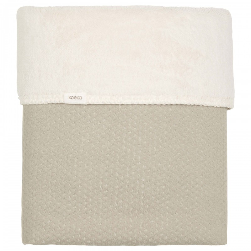 KOEKA Couverture berceau Teddy Elim 75X100cm, sage