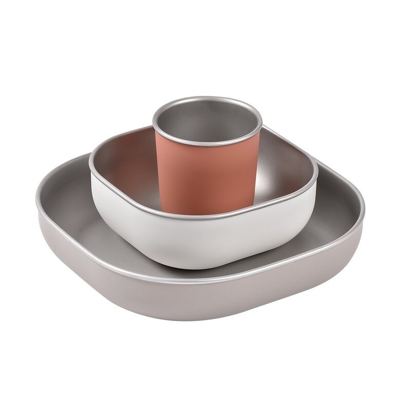 BEABA Coffret repas inox, terracotta