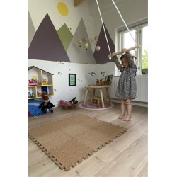 BABYDAN Tapis puzzle en liège 9 pièces, 90*90cm