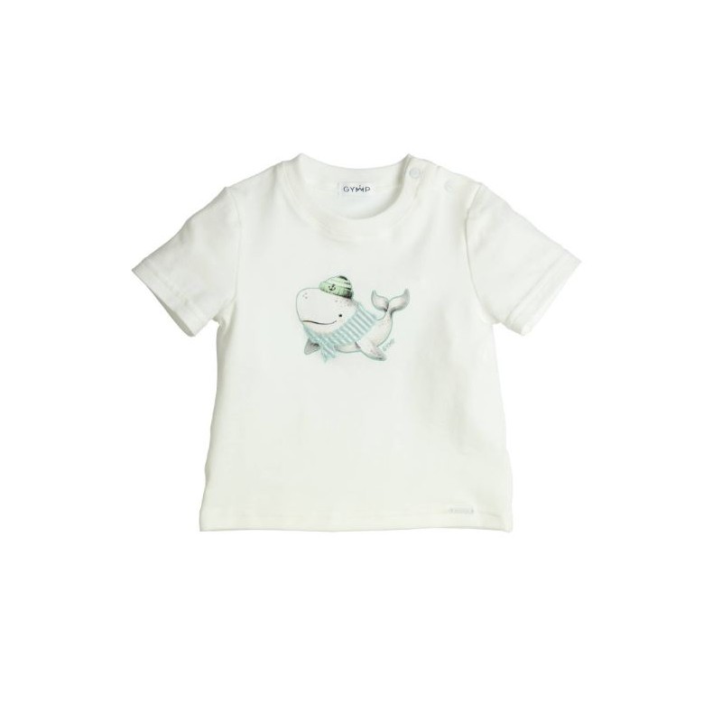 GYMP T-shirt Baleine Aérobic, white