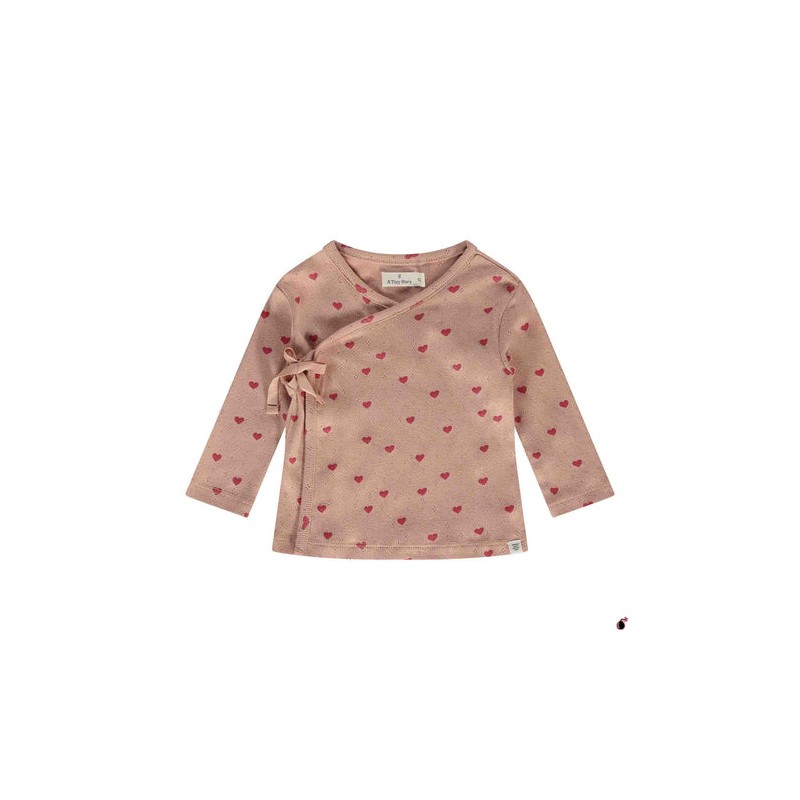 BABYFACE Tshirt croisé coeur, dusty coral