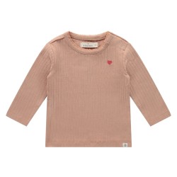 BABYFACE Tshirt coeur, Dusty coral