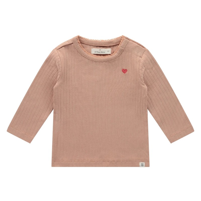 BABYFACE Tshirt coeur, Dusty coral