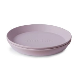 MUSHIE Set de 2 assiettes rondes, lilas