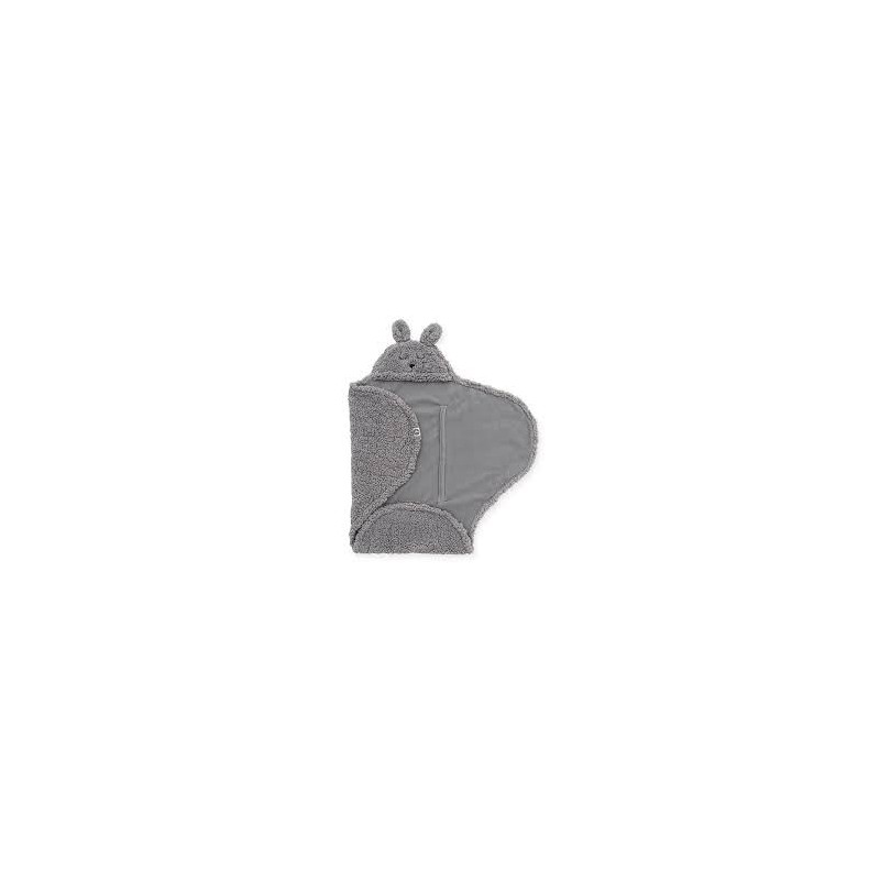 JOLLEIN Couverture enveloppante teddy Bunny, gris