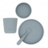 JOLLEIN Silicone dinner set (4 pièces), gris