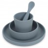 JOLLEIN Silicone dinner set (4 pièces), gris