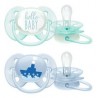 AVENT Lot 2 tétines Ultra-soft 0-6mois, bleu