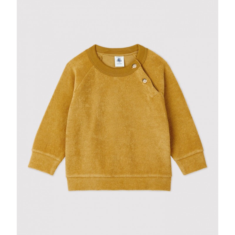 PETIT BATEAU Sweatshirt éponge, jaune Istre