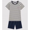 PETIT BATEAU Pyjama short, marin bleu