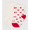 PETIT BATEAU chaussettes lot de 2 paires en coton, Coeur