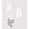 PETIT BATEAU chaussettes lot de 3 paires en tricot